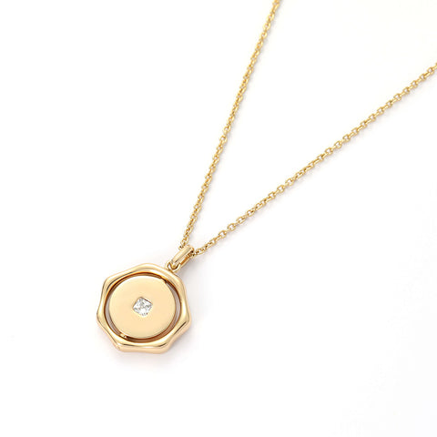 Rotation 'Fa' Vintage Gold Coin Necklace