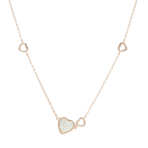 Endless Love Mother-of-Pearl Love Heart Short Necklace