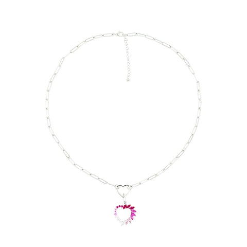 Swept Over Love Heart Cool Trendy Necklace