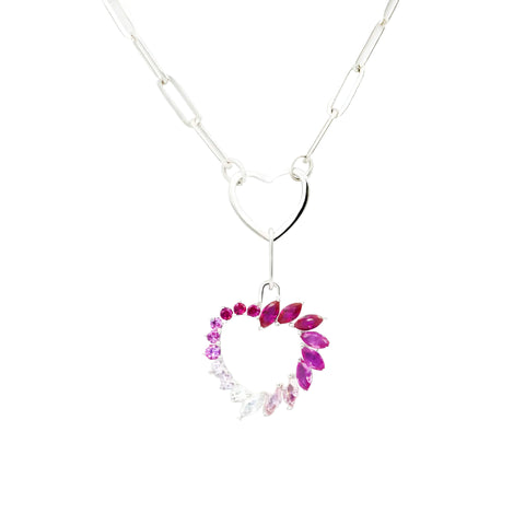 Swept Over Love Heart Cool Trendy Necklace